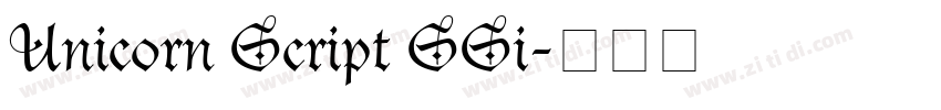Unicorn Script SSi字体转换